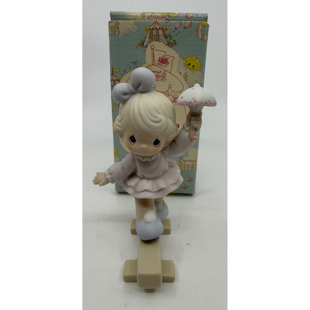 Precious Moments Markie Sammy's Circus Figurine 528099 1993 Enesco Balance Beam